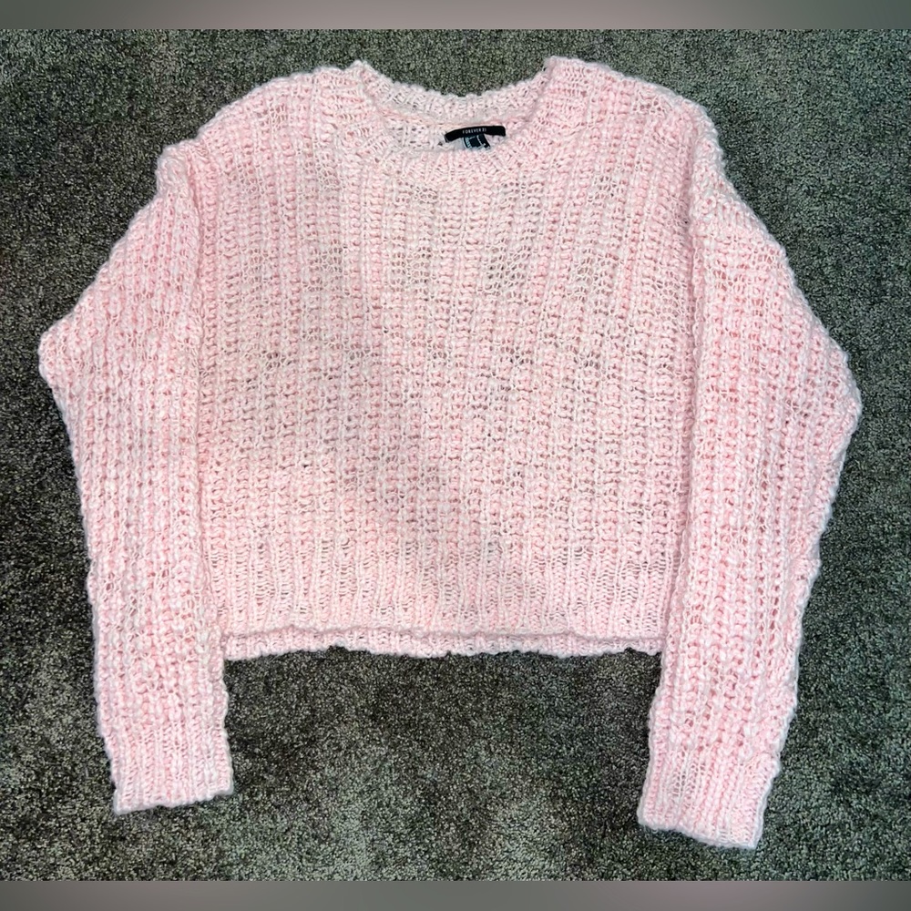 Loose Knit Crew Neck Sweater